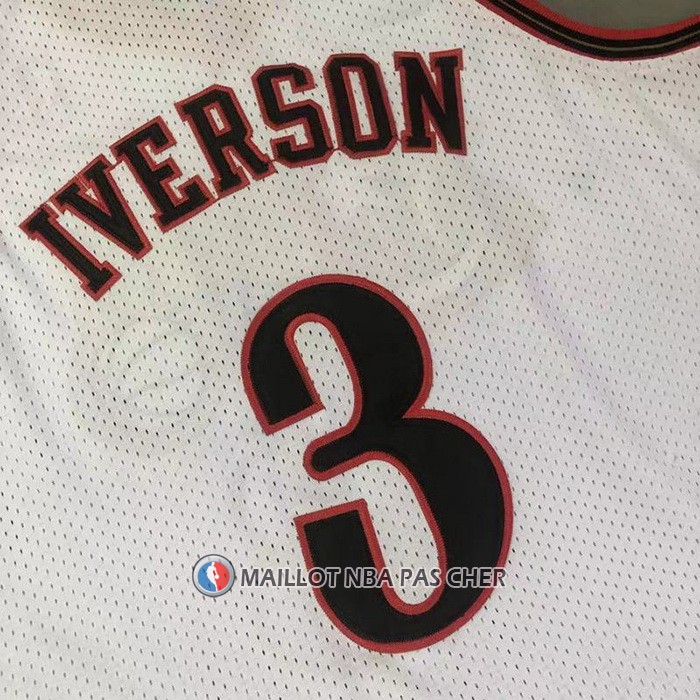 Maillot Philadelphia 76ers Allen Iverson Mitchell & Ness 1997-98 Blanc